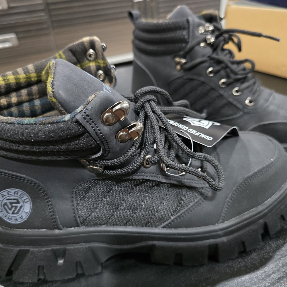 Cienta Black and Gray Men's Rain & Snow Boots